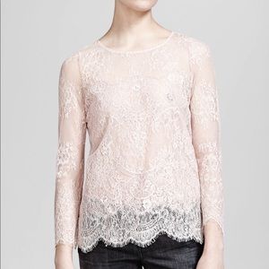 The Kooples blush lace blouse